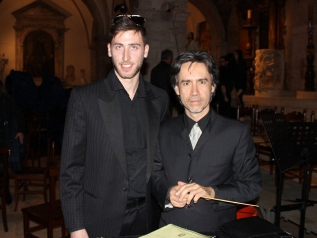 giuseppe con il maestro aurelio canonici